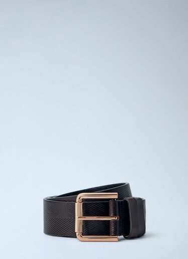 Max Mara Patterned Leather Belt Dark Brown max0266060