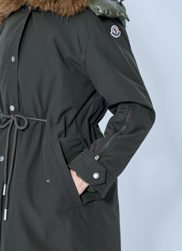 LN-CC® - Moncler: Halicte Long Parka - Dark Green Moncler Halicte Long Parka Dark Green mon0266016