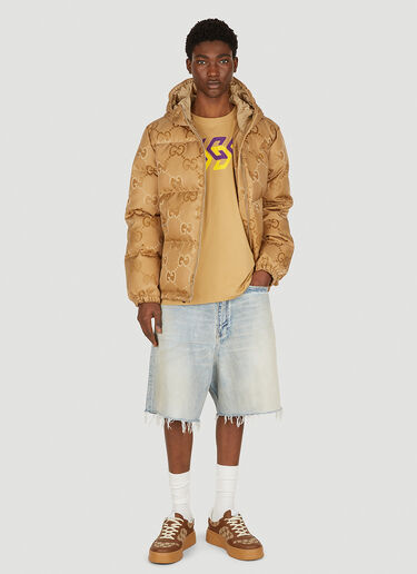 Gucci GG Hooded Puffer Jacket Beige guc0151012