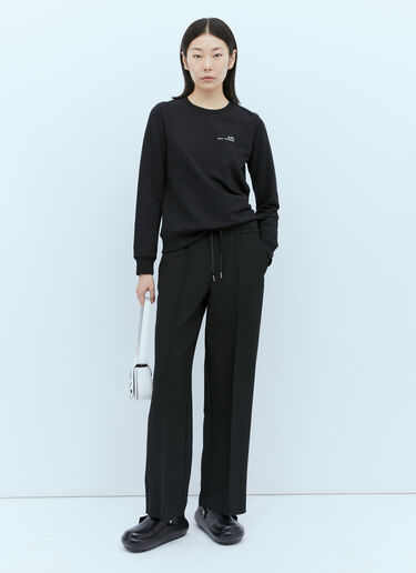 Logo Print Sweatshirt A.P.C. Logo Print Sweatshirt Black apc0254003