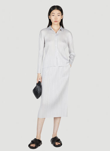 Pleated Midi Skirt Pleats Please Issey Miyake Pleated Midi Skirt Grey plp0253023
