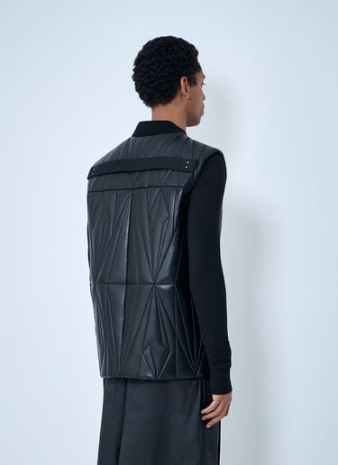 Moncler x Rick Owens Geocamo Flight Leather Hooded Gilet Black mcs0363008