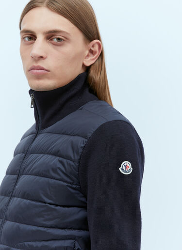 Logo Patch Zip-Up Cardigan Moncler Logo Patch Zip-Up Cardigan Navy mon0153018