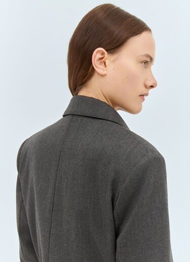 Max Mara Double-Breasted Wool Blazer Grey max0258034