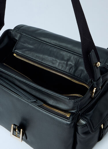 LN-CC® - Prada: Explore Medium Shoulder Bag with Flap - Black Prada Explore Medium Shoulder Bag with Flap Black pra0264402