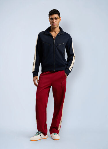 Curved Logo Zip-Up Track Jacket Palm Angels Curved Logo Zip-Up Track Jacket Dark Blue pma0162092