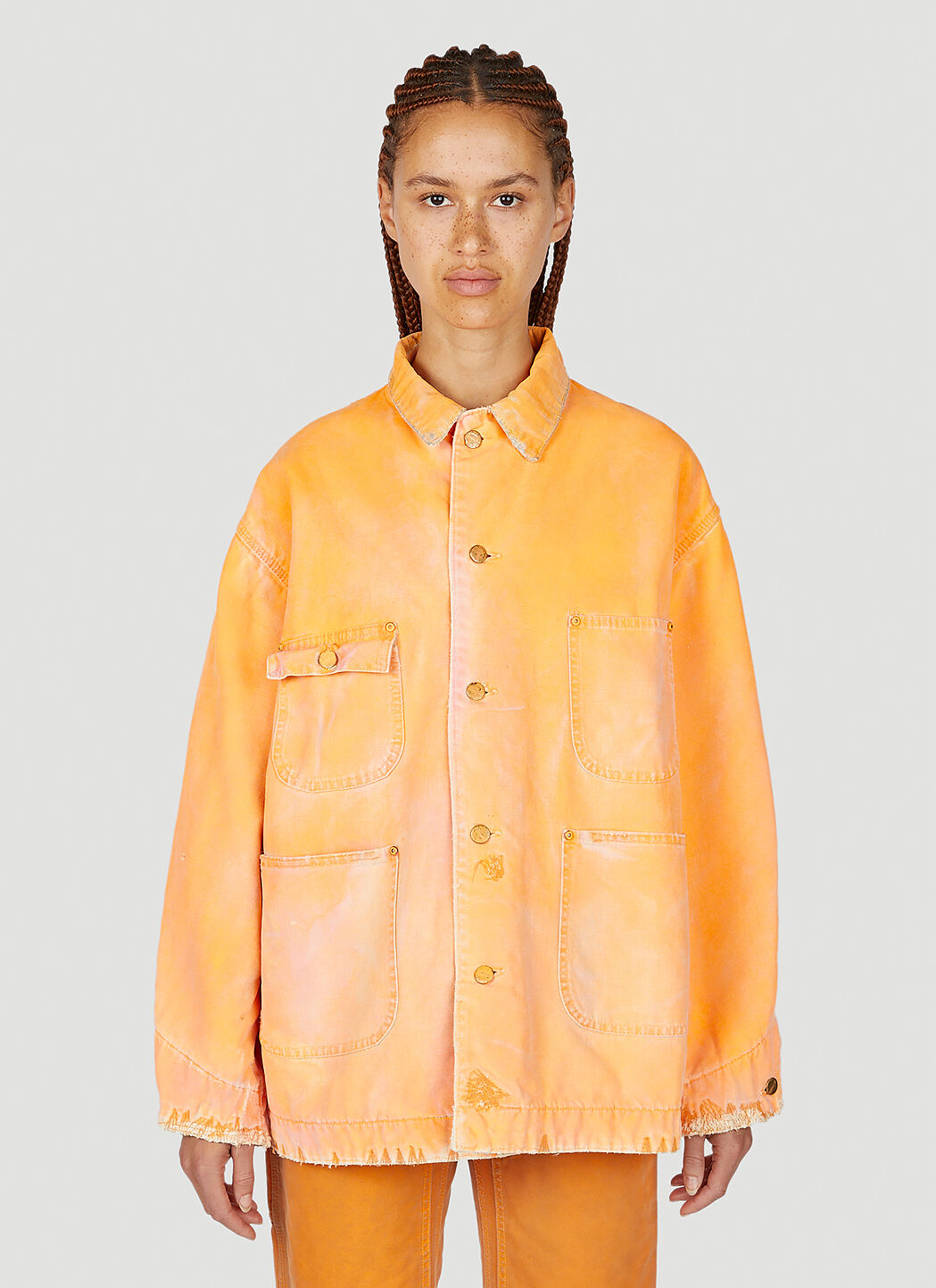 NOTSONORMAL Washed Chore Jacket Yellow nsm0348025