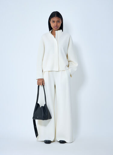 Max Mara Structured Wool-Blend Jacket White max0263030