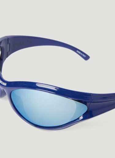 Balenciaga Dynamo Round Sunglasses Blue bcs0355003