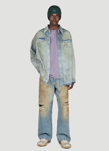 Acne Studios Distressed Denim Shirt Blue acn0153007