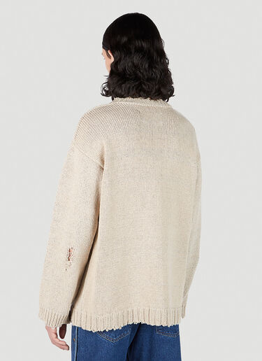 Maison Margiela Distressed Sweater Beige mla0151077