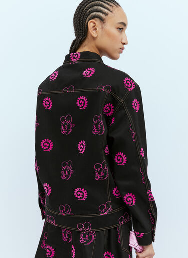 Mouse Flocked Denim Jacket Chopova Lowena Mouse Flocked Denim Jacket Black cho0254006