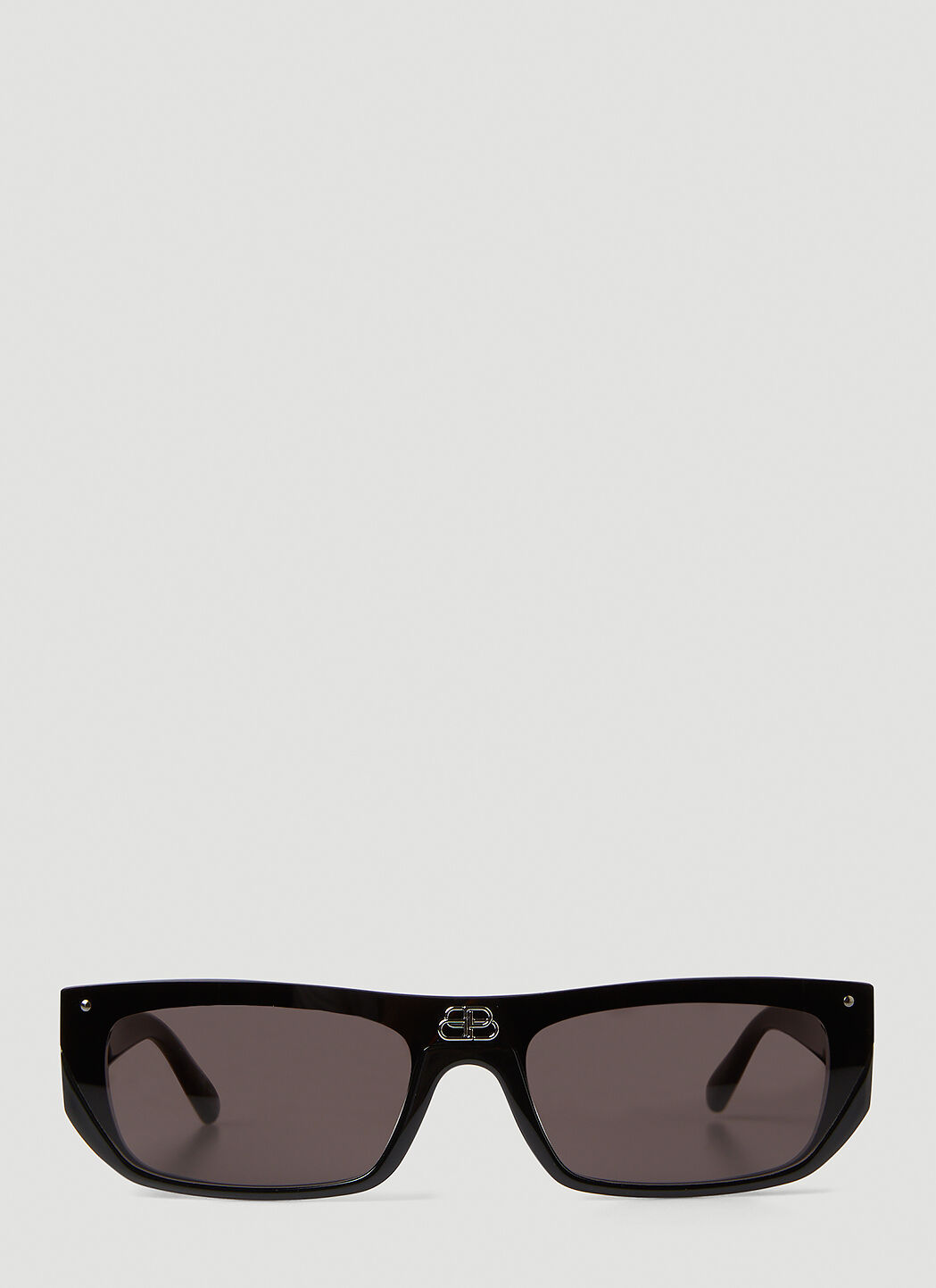 Balenciaga black discount thin rectangular sunglasses