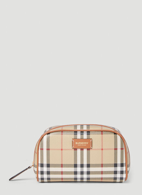 Burberry Check Cosmetic Pouch Beige bur0252041