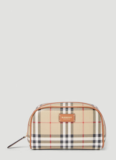 Burberry Check Cosmetic Pouch Beige bur0252042