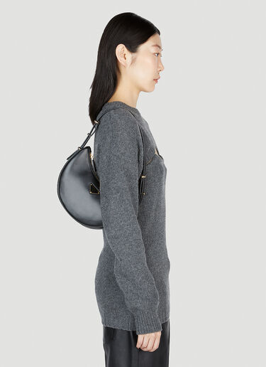 Prada Arqué Leather Shoulder Bag Black pra0254026