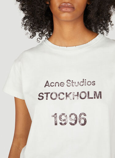 Acne Studios Logo Print T-Shirt Light Green acn0250074