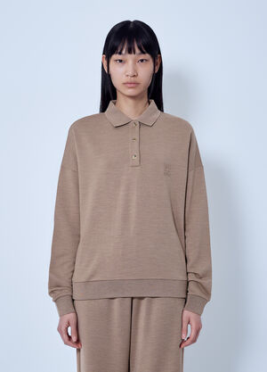 Max Mara Casual Knit Polo Sweater Camel max0266052