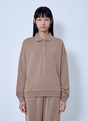 Max Mara Casual Knit Polo Sweater Camel max0266052