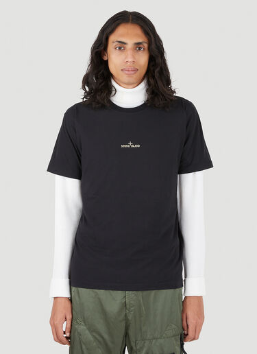 Stone Island Mixed Media 印花T恤 黑 sto0145022