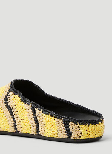 Marni x No Vacancy Fussbet Sabot Raffia Mules Yellow mvy0153009