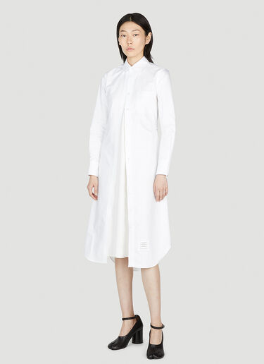 Thom Browne Storm Flap Shirt Dress White thb0251004