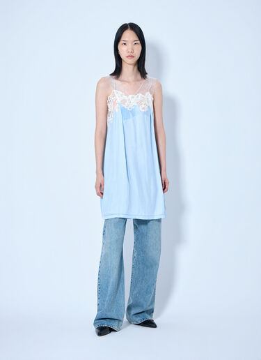 LN-CC® - Maison Margiela: Taped Slip Mini Dress - Light Blue Maison Margiela Taped Slip Mini Dress Light Blue mla0264052