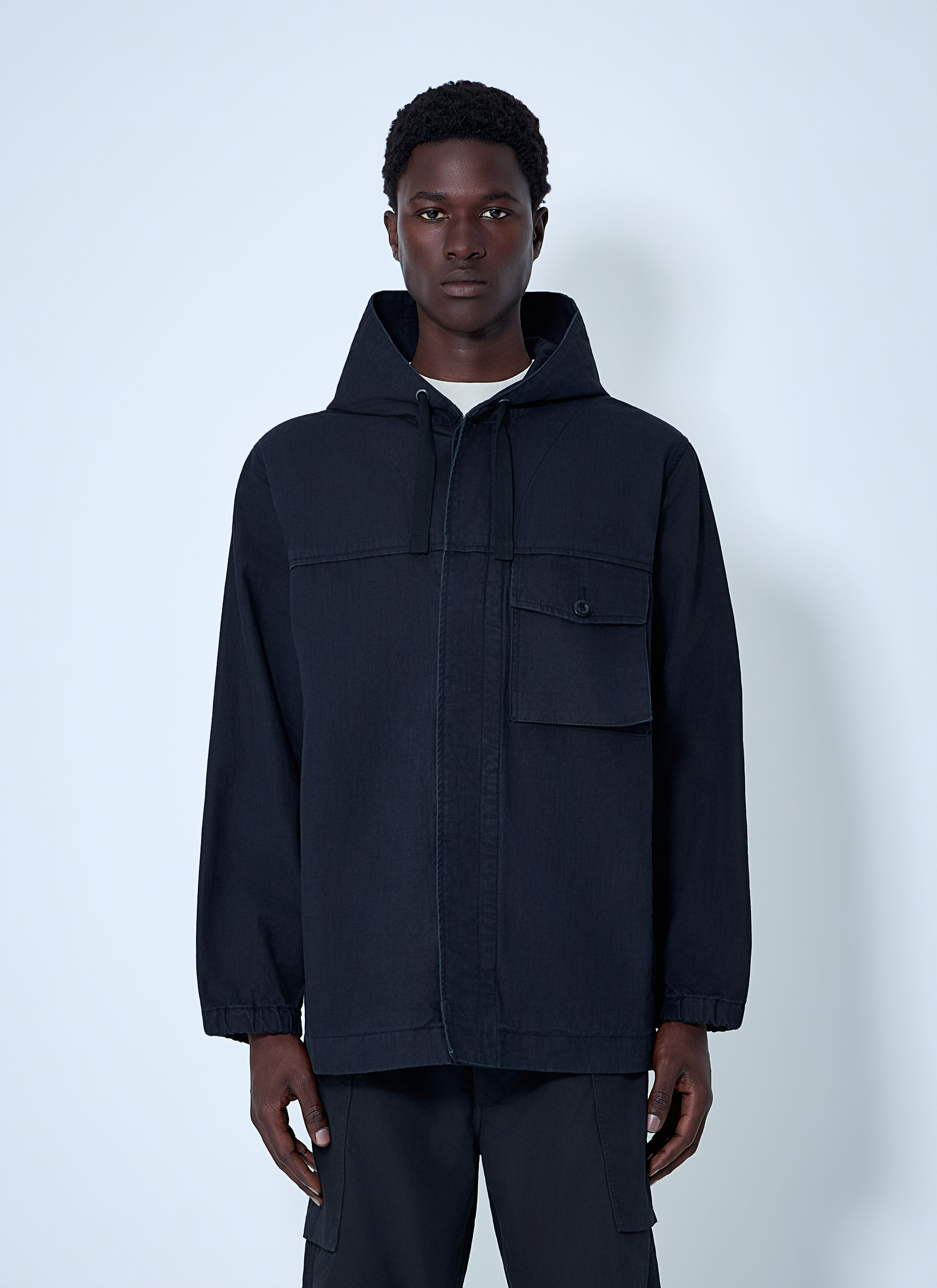 Margaret Howell Men's' Hooded Utility Jacket in Navy | LN-CC®