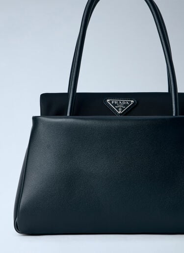 LN-CC® - Prada: Passage Small Handbag with Re-Nylon Flap - Black Prada Passage Small Handbag with Re-Nylon Flap Black pra0265024