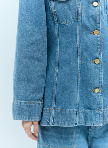 Cutline Denim Blazer GANNI Cutline Denim Blazer Blue gan0255020