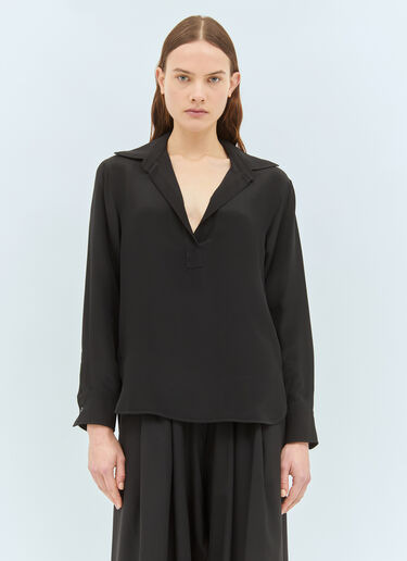 Max Mara Silk Crêpe de Chine Shirt Black max0258002