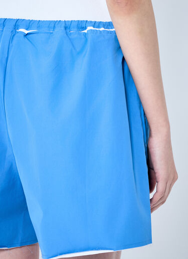 Miu Miu Poplin Boxer Shorts Blue miu0259009