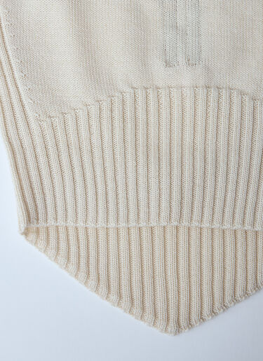 Rick Owens 사다리 패턴 울 발라클라바 베이지 ric0160013