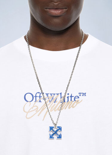 LN-CC® - Off-White: Enamel Arrow Necklace - Grey Off-White Enamel Arrow Necklace Grey ofw0164365