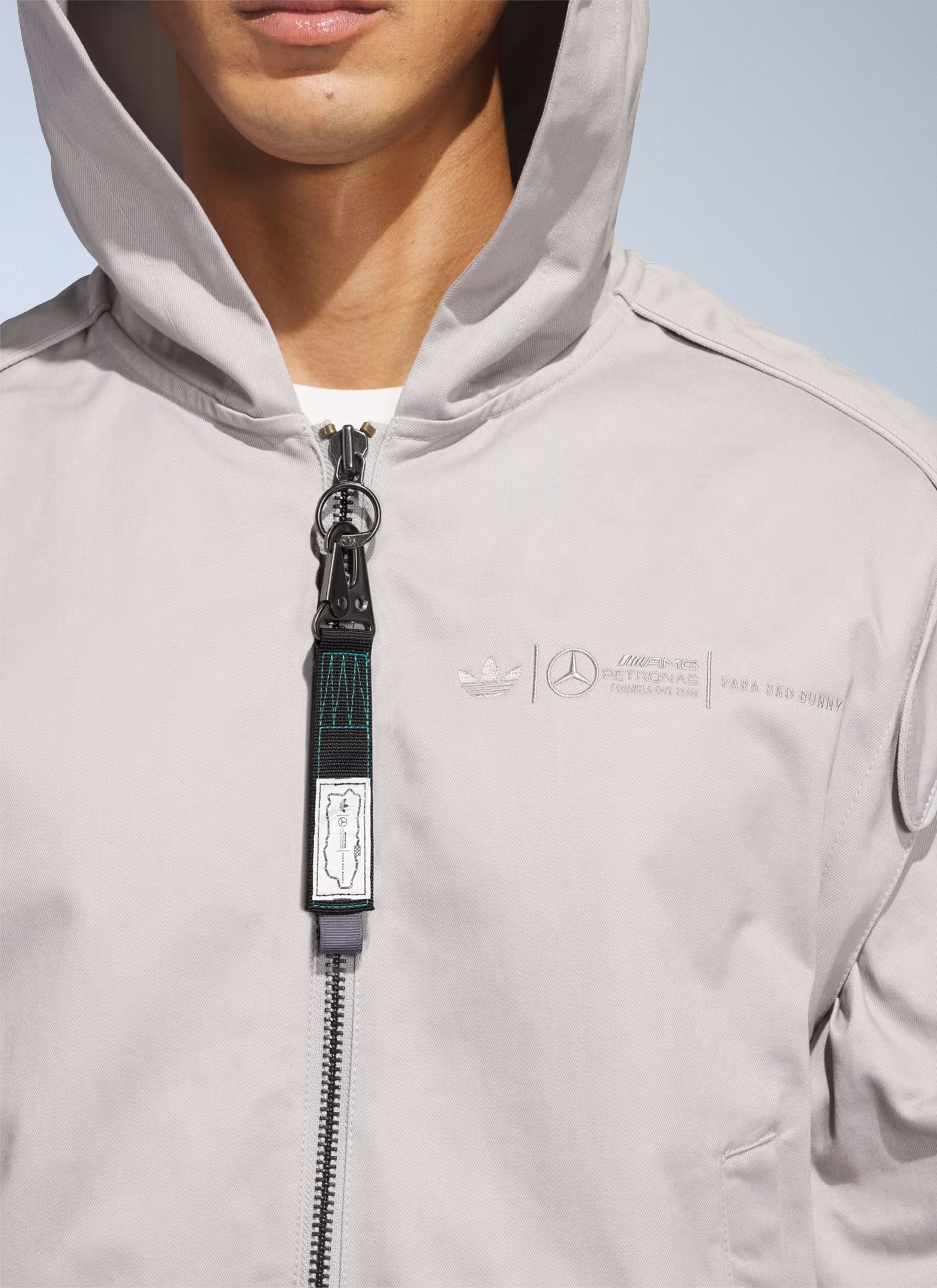 adidas x Bad Bunny x Mercedes AMG F1 Men's' Logo Motif Jacket in