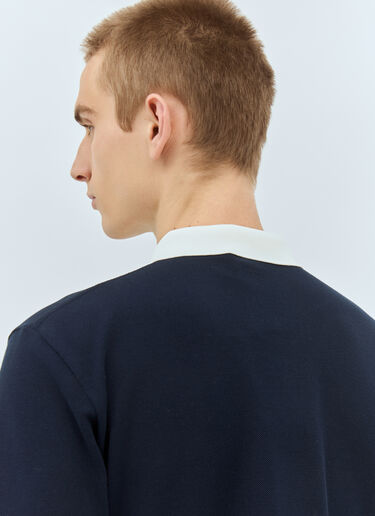 Miu Miu Logo Embroidery Polo Shirt Navy miu0359004