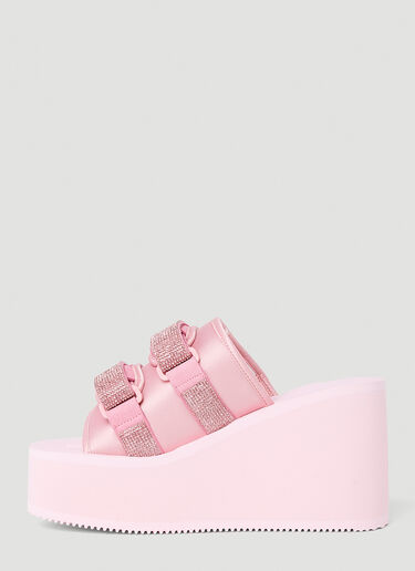 Blumarine x Suicoke Moto Platform Mules Pink blm0252028