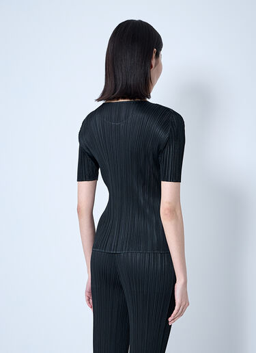 Pleats Please Issey Miyake Pleated Shirt Black plp0260017