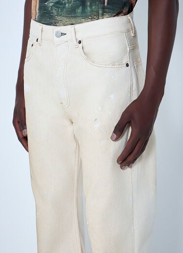 Paint-Splatter Wide-Leg Denim Jeans Acne Studios Paint-Splatter Wide-Leg Denim Jeans White acn0164023