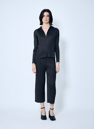Pleats Please Issey Miyake Pleated Cropped Pants Brown plp0259011
