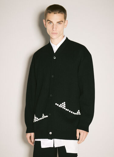 Comme des Garçons Homme Plus 飾りボタンカーディガン ブラック hpl0158005