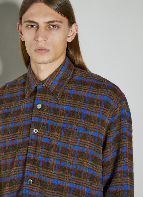 Dries Van Noten Above Check Bouclé Shirt Pink dvn0154019