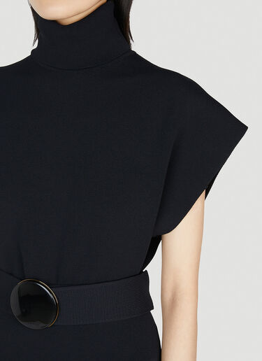 Belted Stretch Knit Dress Gucci Belted Stretch Knit Dress Black guc0251221