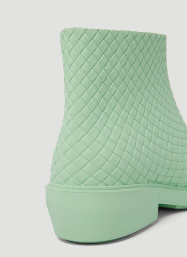 Fireman Intreccio Rubber Anke Boot Bottega Veneta Fireman Intreccio Rubber Anke Boot Green bov0254012