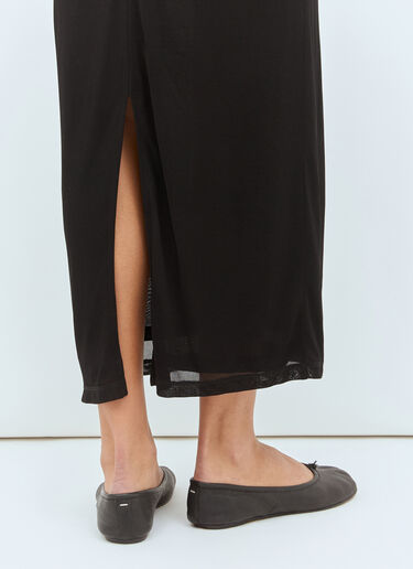 TOTEME Draped V-Neck Maxi Dress Black tot0258004