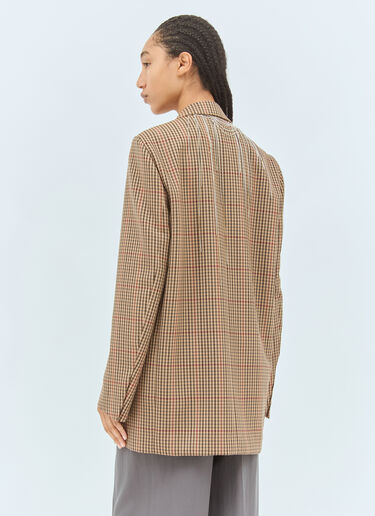 Dries Van Noten Crystal Embellished Wool Blazer Brown dvn0258016