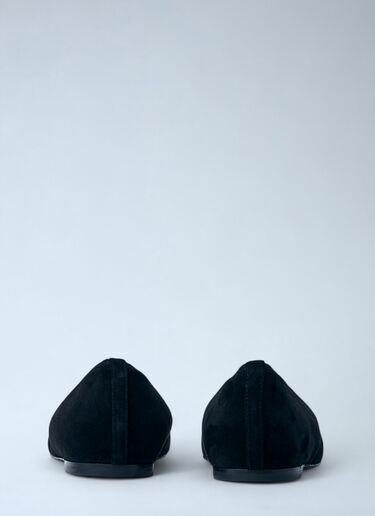 Minimalist Suede Ballerinas Flats TOTEME Minimalist Suede Ballerinas Flats Black tot0261037
