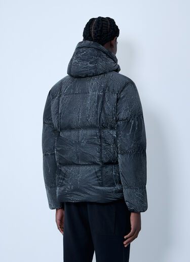 Stone Island Printed Short Down Jacket Black sto0164009