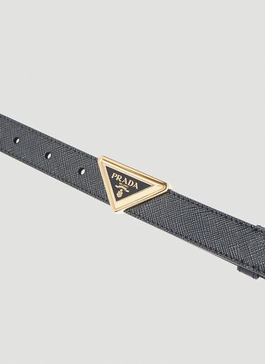 トライアングルバックルベルト Prada トライアングルバックルベルト ブラック pra0254038