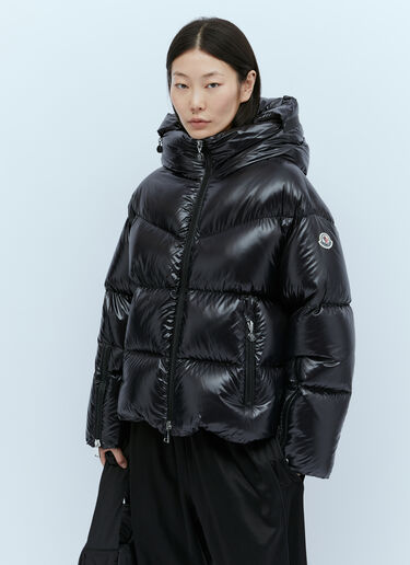 Moncler Hooded Huppe Short Down Jacket Black mon0254007